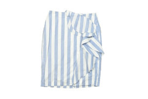 Banana Republic Blue and White Striped Ruffle Mini Skirt